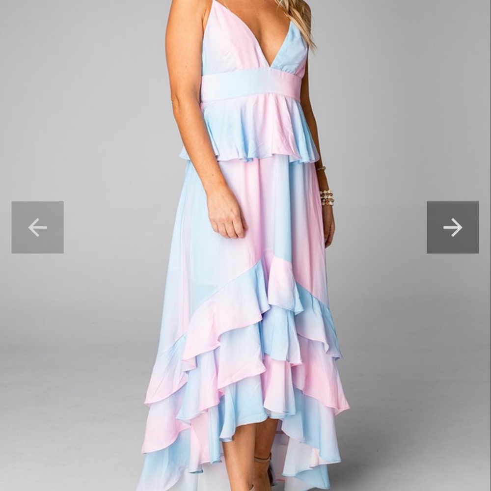 Buddy love high low gender reveal dress